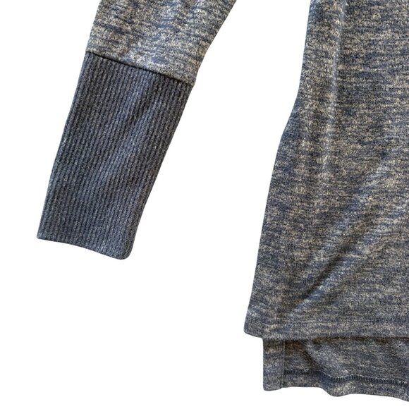 Tahari Womens Lightweight Heather Gray High-Low Hem Long Sleeve Pullover Sweater - Picture 3 of 6